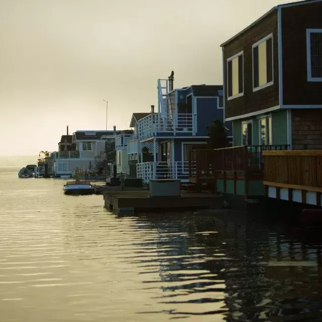 Péniches à Sausalito.